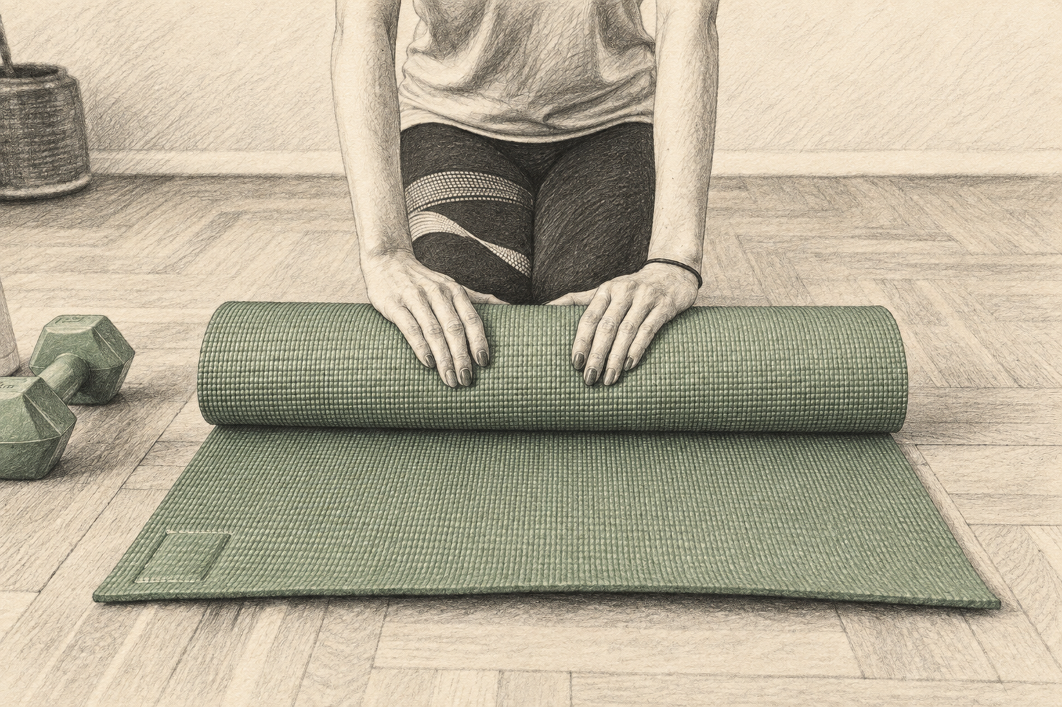 Pencil illustration: Private online training